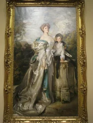 Portret van Lady Warwick en haar zoon